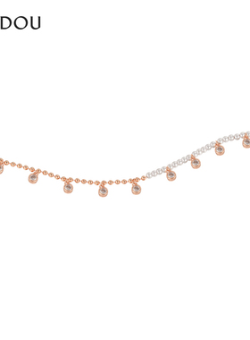 阿吉豆AJIDOU项链女时尚珍珠拼接百搭日常小米珠吸睛锁骨链颈链