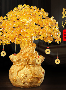 摇钱树酒柜招财树发财树摆件