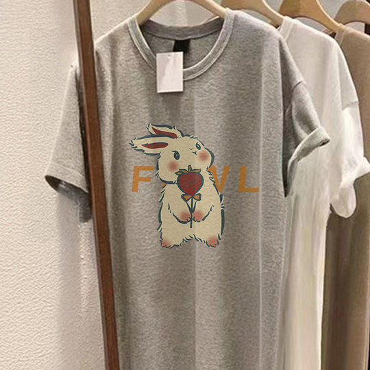 Pure cotton nightgown for women summer large size fat mm short sleeve loose lazy style 2025 new gray long T-shirt dress