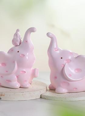 可爱创意大象书挡摆件书房玄关客厅家居酒柜电视柜书立架桌面装饰