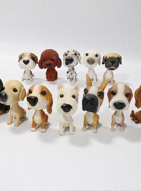 世界名犬仿真摇头狗狗公仔汽车桌面家居饰品摆件节日礼物树脂动物