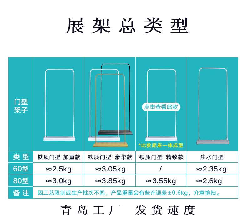 青岛门型展架相纸80x180落地式广告牌铁质立式易拉宝X展示架设计 - 图3