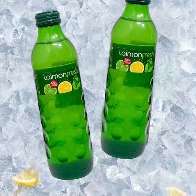 Russian imported laimonfresh lemon-flavored soda, lime mint-flavored soda, fruit-flavored carbonated drink