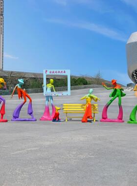 户外抽象音乐人物雕塑商业街广场艺术小品商场美陈玻璃钢装饰摆件