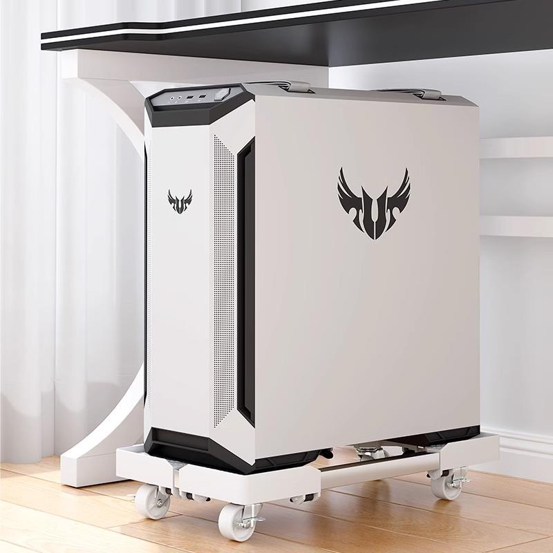 Computer host bracket bracket removable chassis base with pulley rack Home desktop office tray