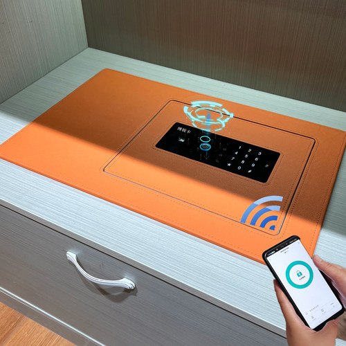 衣柜嵌入式保险柜指纹识别密码智能APP开锁全钢上翻式保险箱家用小型保管箱家庭隐藏式保险柜单门入地入底柜 - 图1