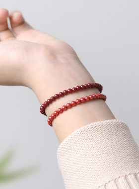 朱砂手串帝砂红朱砂手链男女同款