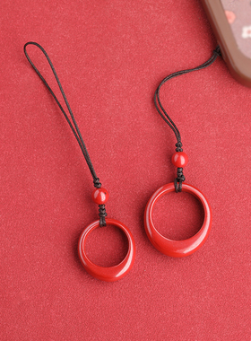 缘之固男女朱砂戒圈手机包包挂件