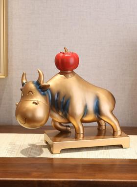 牛市牛摆件装饰品艺术酒柜桌面客厅办公室开业礼物茶桌家居工艺品