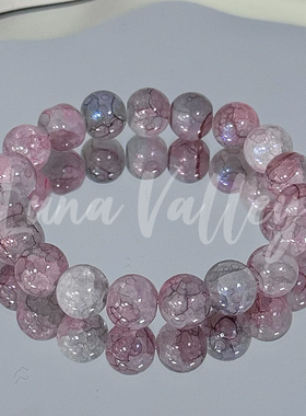 Luna Valley·素｜紫萱 原创设计琉璃珠紫色显白光感礼物手串手链