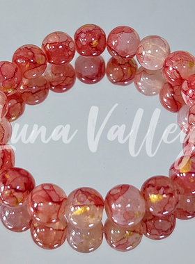 Luna Valley·素｜凤凰花 原创设计琉璃珠红色串珠毕业季礼物手链