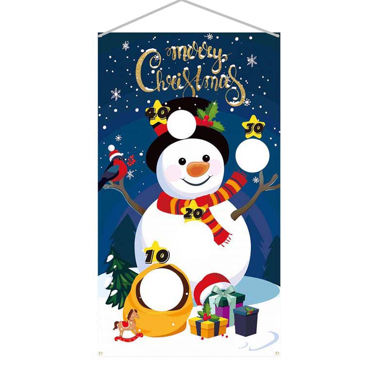 校园活动公司团建圣诞节沙包投掷游戏派对装饰圣诞老人圣诞树旗帜 - 图3