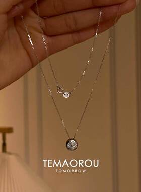 个性四叶草小银豆项链女款高级感