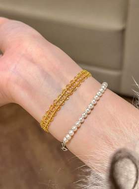 蕾丝手链女2025新款叠戴复古轻奢