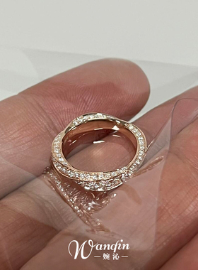 千金感莫比乌斯环排钻戒指女小众