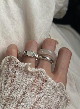 韩系简约素圈戒指女2025新款爆款