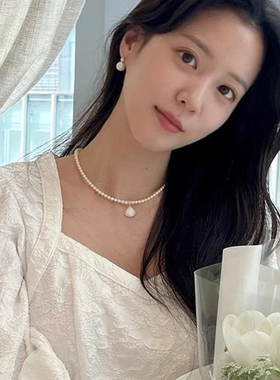 珍珠项链女裙子吊坠2025新款百搭