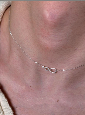 S925纯银无限符号项链轻奢高级感