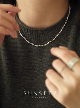 S925纯银双层圆珠蛇骨链女高级感