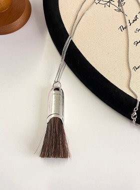 车静媛同款马鬃毛流苏项链女轻奢