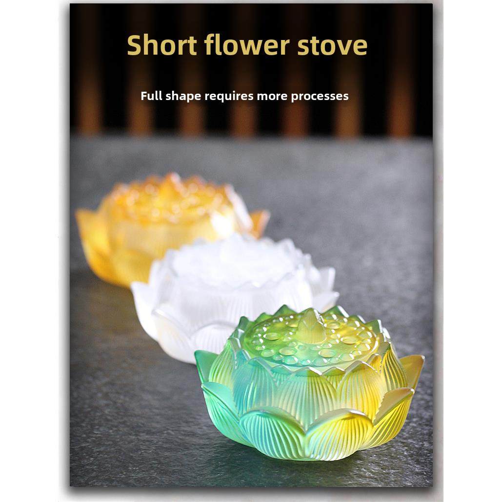 琉璃荷花香炉创意古董碟香檀香沉香睡眠香炉茶道家庭室内装饰,淘宝优惠券,粉丝福利购,淘宝优惠卷