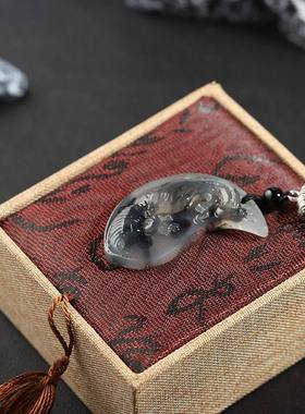 水墨龙凤项链男女平安扣吊坠国风情侣时尚锁骨链男女时尚轻奢配饰