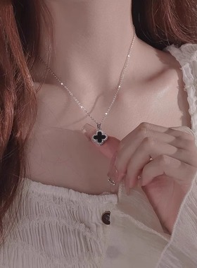 四叶草项链女款高级感轻奢锁骨链