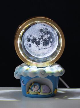 2026宇航员夜灯创意夜光卧室桌面装饰房间装饰的男孩和女孩的中国