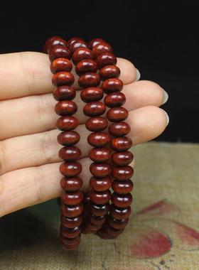2026跑量 非洲小叶紫檀血檀片珠佛珠手链 血檀算盘珠手链