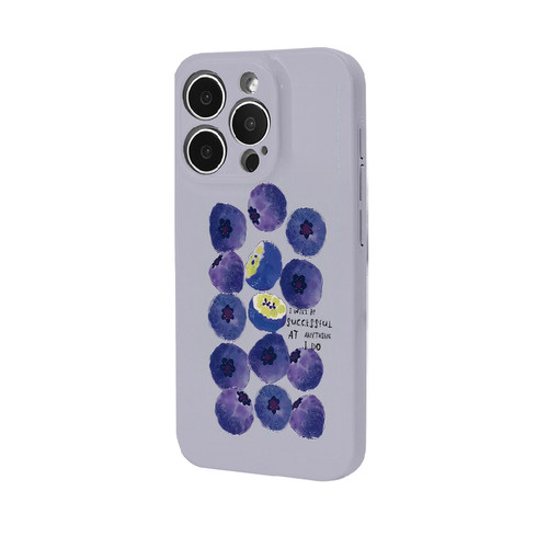 清新油画水墨蓝莓艺术菲林二合一手机壳适用苹果17nova14华为p70mate60小米15opporen14ovivo荣耀300iPhone16 - 图2