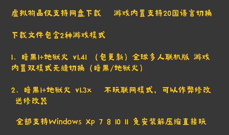 暗黑1暗黑破坏神1地狱火中文版PC电脑单机可联机游戏 支持win10/7 - 图0