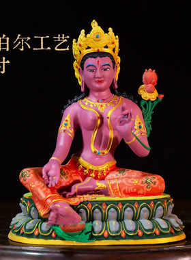 藏式二十一度母帕拉极彩款铜摆件