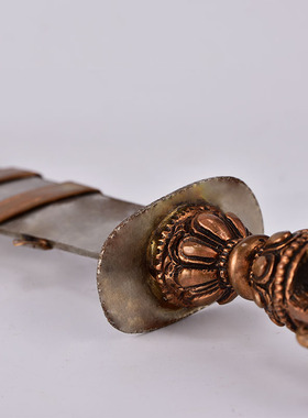 藏式紫铜文殊智慧宝剑家用摆件