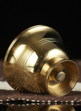 藏式黄铜带脚铜供杯水碗净水杯