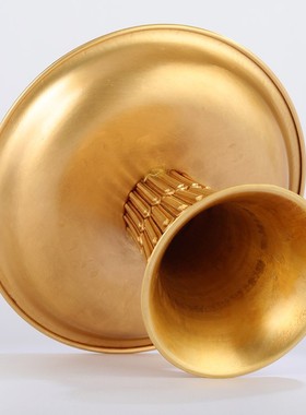 慧宝藏式吉祥花纹纯铜水果平底托盘底盘高脚曼扎多用托盘家居摆件