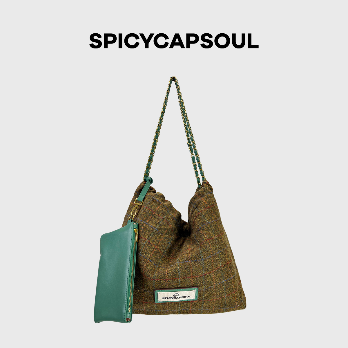 【毛呢垃圾袋】SpicyCapSoul原创定制慵懒风羊毛单肩垃圾袋托特包,淘宝优惠券,粉丝福利购,淘宝优惠卷