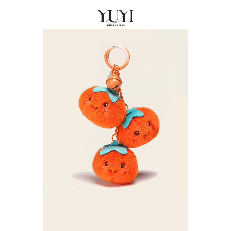 YUYI福利款粉色奶油小熊头书包挂件尖叫蔬菜串串叠叠乐小众礼物