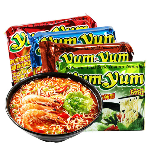 泰国进口yumyum养养冬阴功方便面70g泰式酸辣虾浓汤速食泡面拉面 - 图0