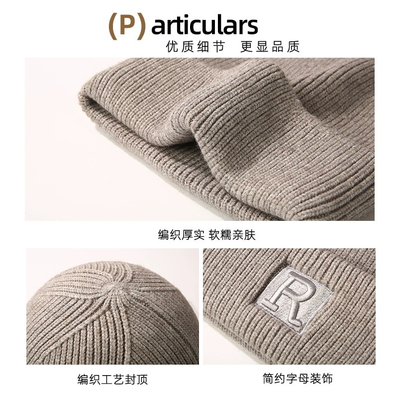 帽子男士冬季加厚保暖百搭潮冷帽宽松毛线帽大头围显脸小针织帽女 - 图3