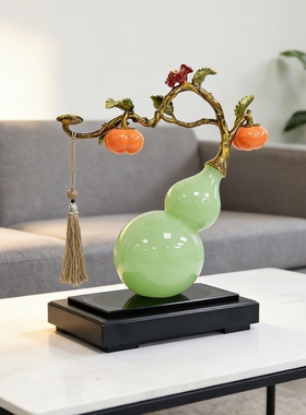 葫芦摆件事柿如意招财纳福摆件品