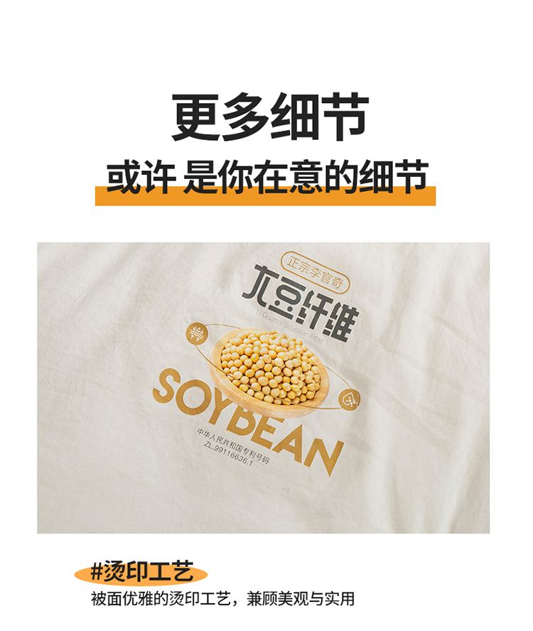 江苏南通李官奇授权大豆纤维被子被芯正品旗舰店7斤冬被加厚保暖1