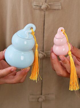 黄色陶瓷葫芦卫生间厨房在西北葫芦摆件火烧天门五行补角葫芦装饰