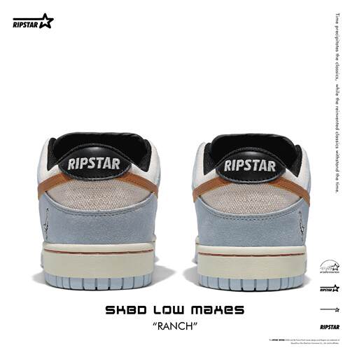 RIPSTAR/爆炸星蓝色休闲板鞋男女款增高透气新款运动鞋子【牧场】 - 图2