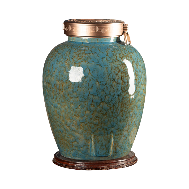 Jingjie palace style thickened sealed ceramic wine jar and wine vat