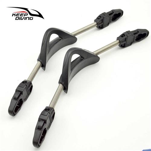 Professional open heel diving footbed steel band stainless steel spring strap frolicle elastic band adjustable with buckle four-wire