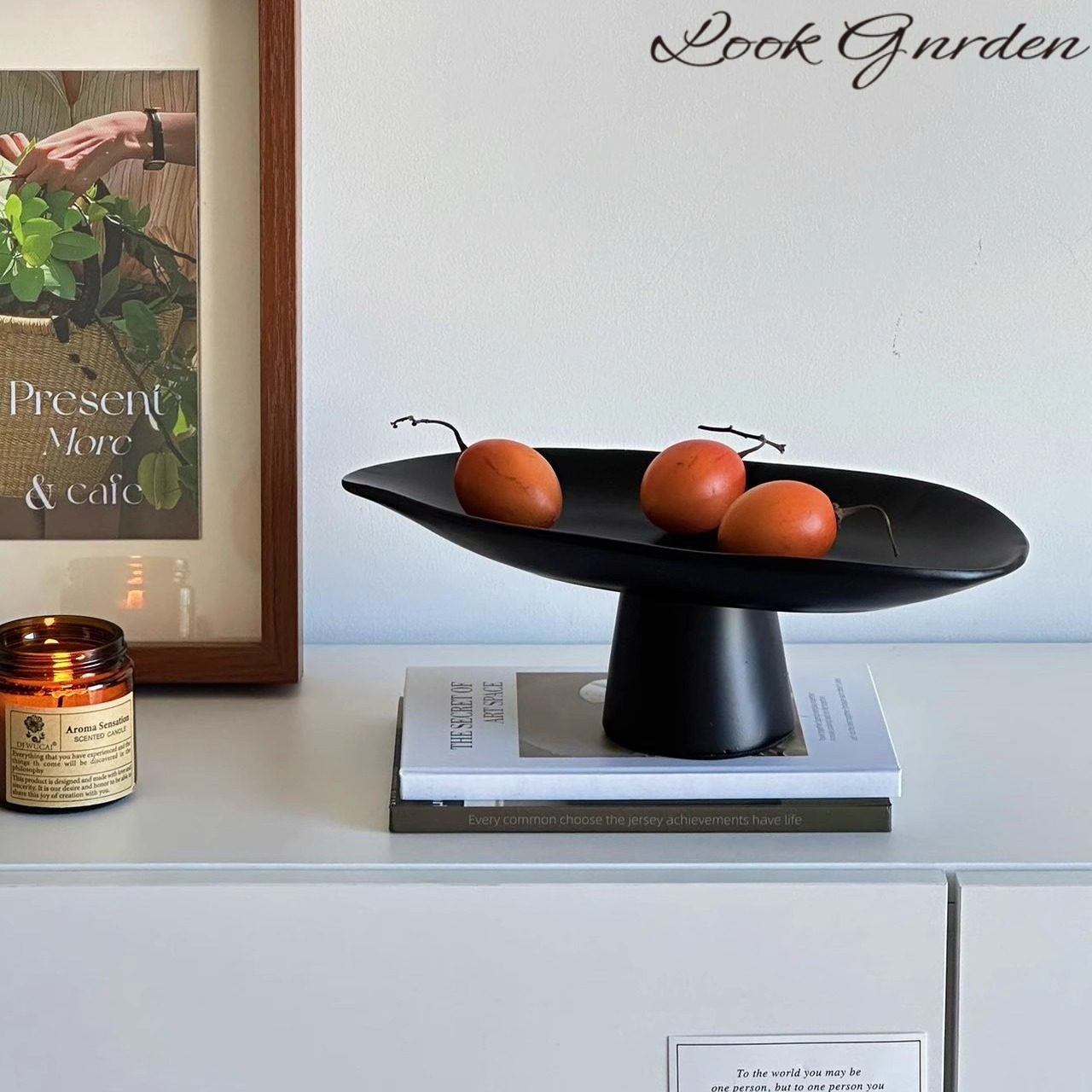 意式简约餐桌高脚果盘摆件软装售楼处家居客厅茶几收纳托盘,淘宝优惠券,粉丝福利购,淘宝优惠卷