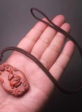 十二生肖吊坠红木手把件