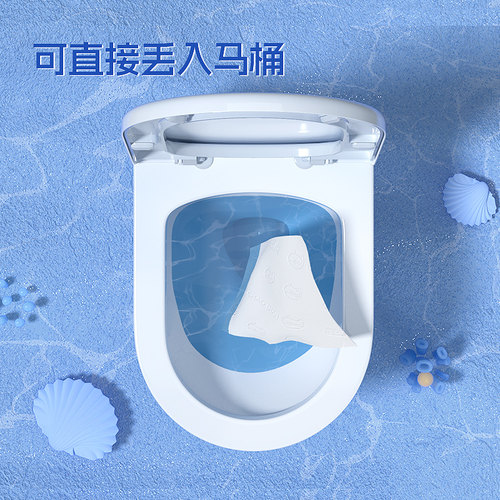 超点小蓝鲸纯水湿厕纸便携湿厕巾加厚6抽*18包 - 图3