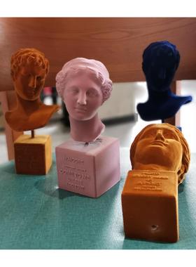 植绒海吉娅树脂雕像欧式简约时尚家装摆件品质玄关仿美艺术仿石膏