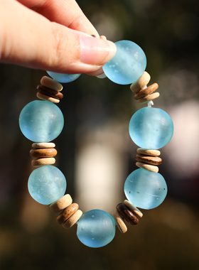 CC设计泰国新年款尼泊尔老琉璃手链  1.8直播间孤品